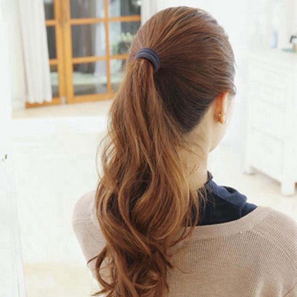 20pcs/set Seamless Random Color Elastic Hair Ties For Women - Picture 3 of 7